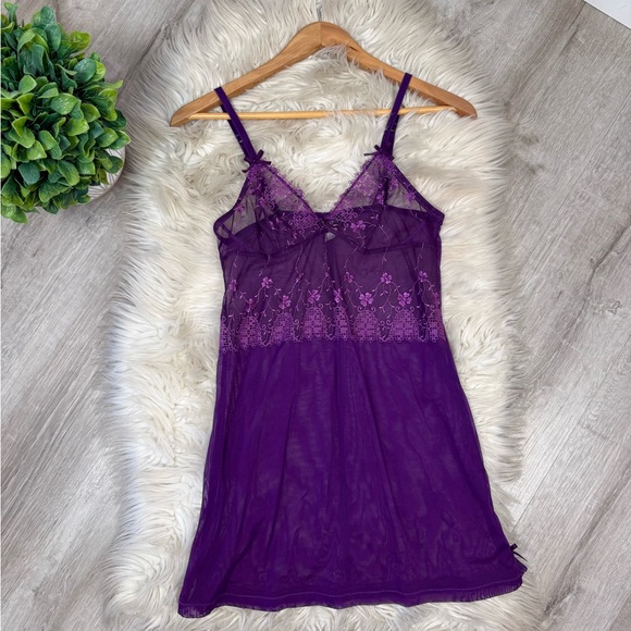 La Perla Purple Sheer Lace & Mesh Lingerie Babydoll Dress 2 - Picture 2 of 7